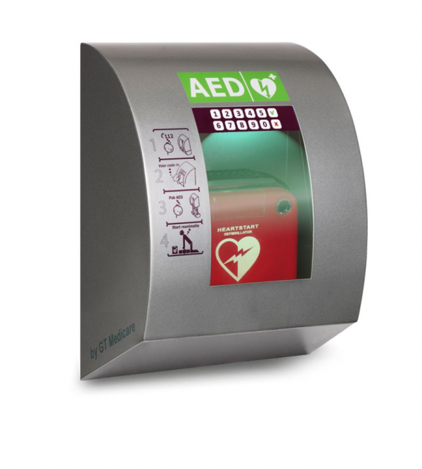 SixCase AED buitenkast SC 1340 met PIN