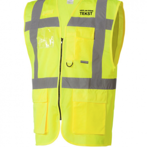 Reflectievest met zakken, incl. opdruk